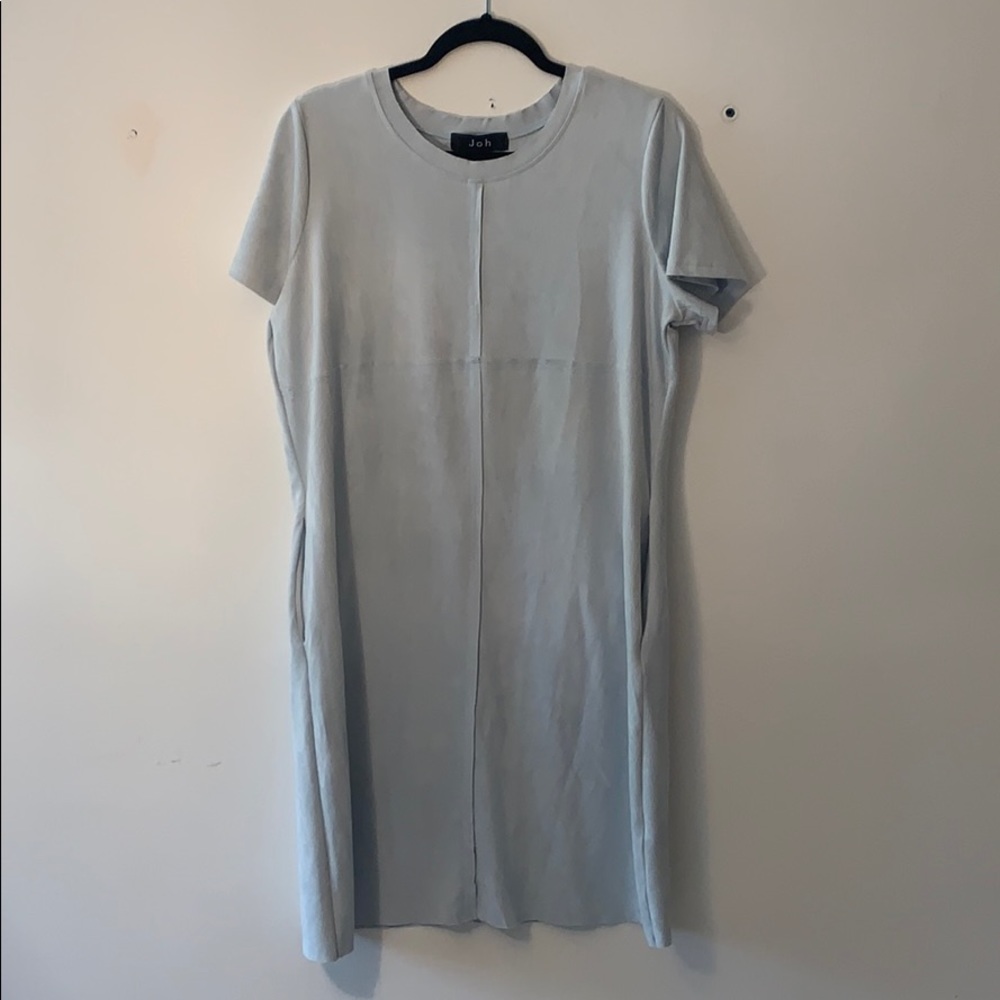 Light Blue Suede Dress *w/ Pockets*